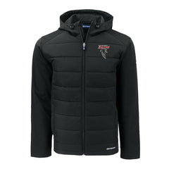 Cutter & Buck Evoke Hybrid Eco Softshell Recycled Full-Zip Hoodie Jacket - Atlanta Falcons Hoodies