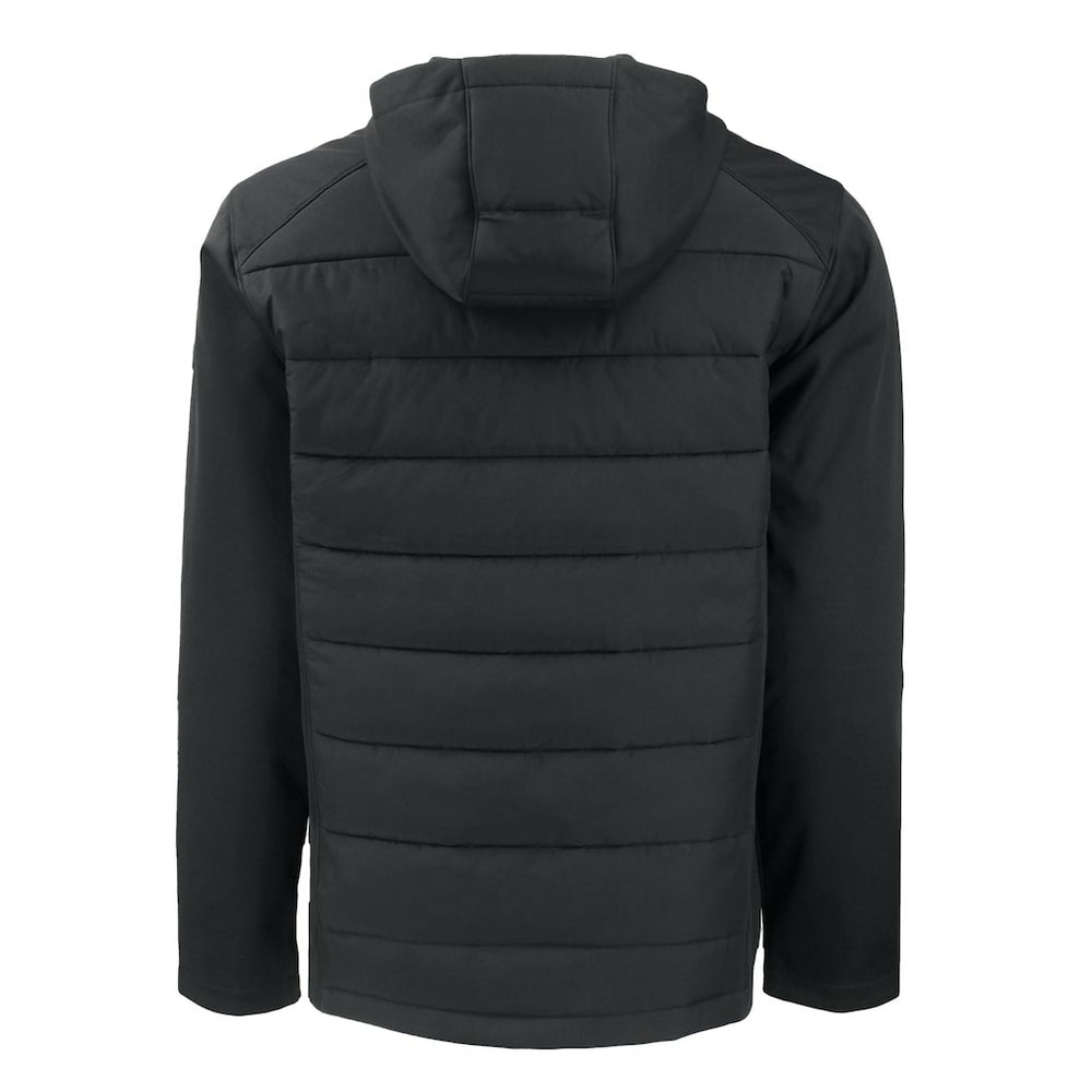 Cutter & Buck Evoke Hybrid Eco Softshell Recycled Full-Zip Hoodie Jacket - Carolina Panthers Hoodies