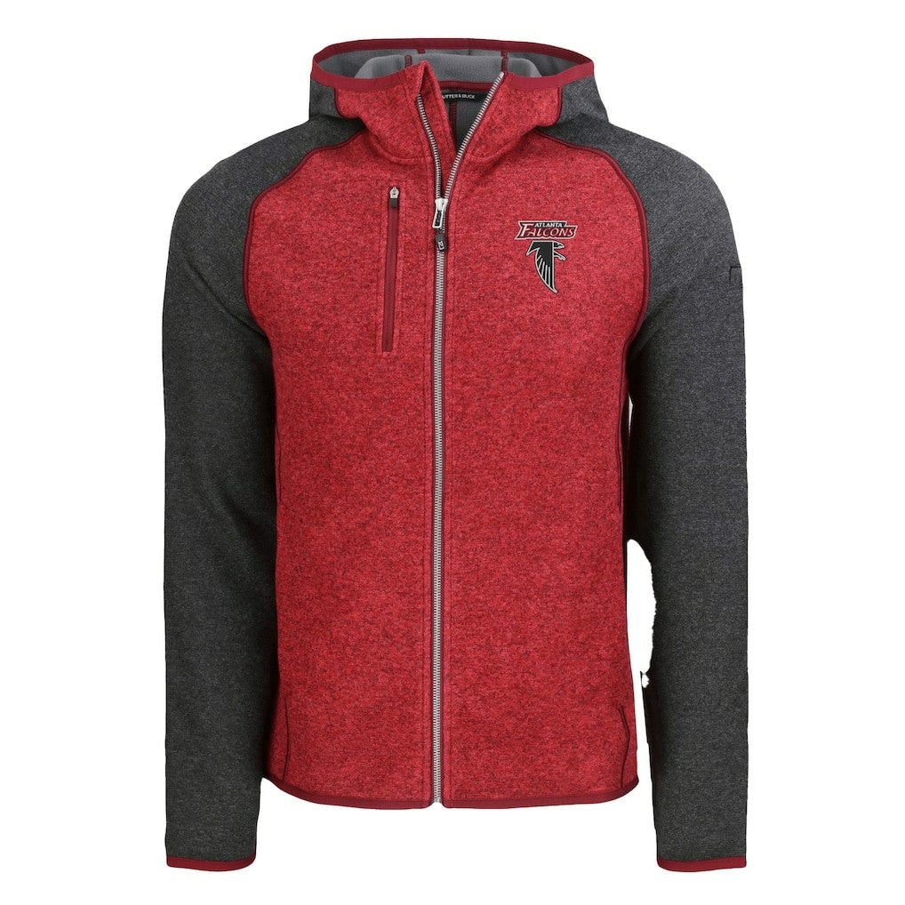 Cutter & Buck Mainsail Hoodie Raglan Full-Zip Jacket - Atlanta Falcons Hoodies