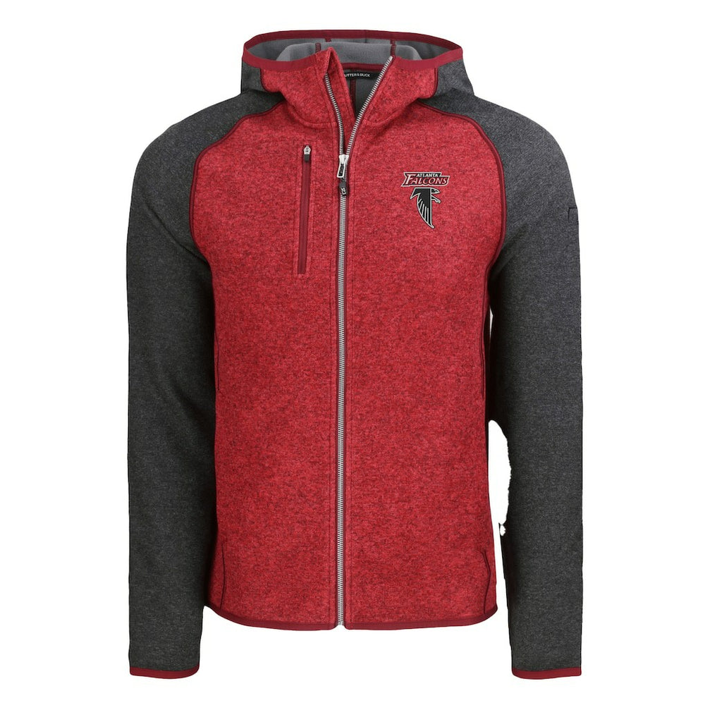 Cutter & Buck Mainsail Hoodie Raglan Full-Zip Jacket - Atlanta Falcons Hoodies