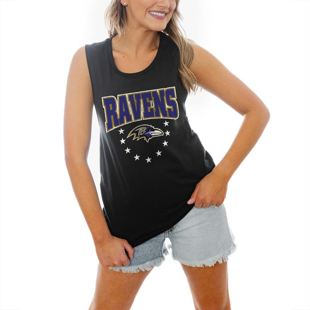Gameday Couture Women's Baby You're A Star Racerback Scoop Neck Tapered Tank Top - Baltimore Ravens Tops