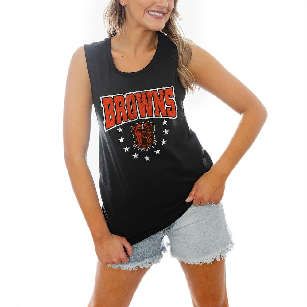 Gameday Couture Women's Baby You're A Star Racerback Scoop Neck Tapered Tank Top - Cleveland Browns Tops