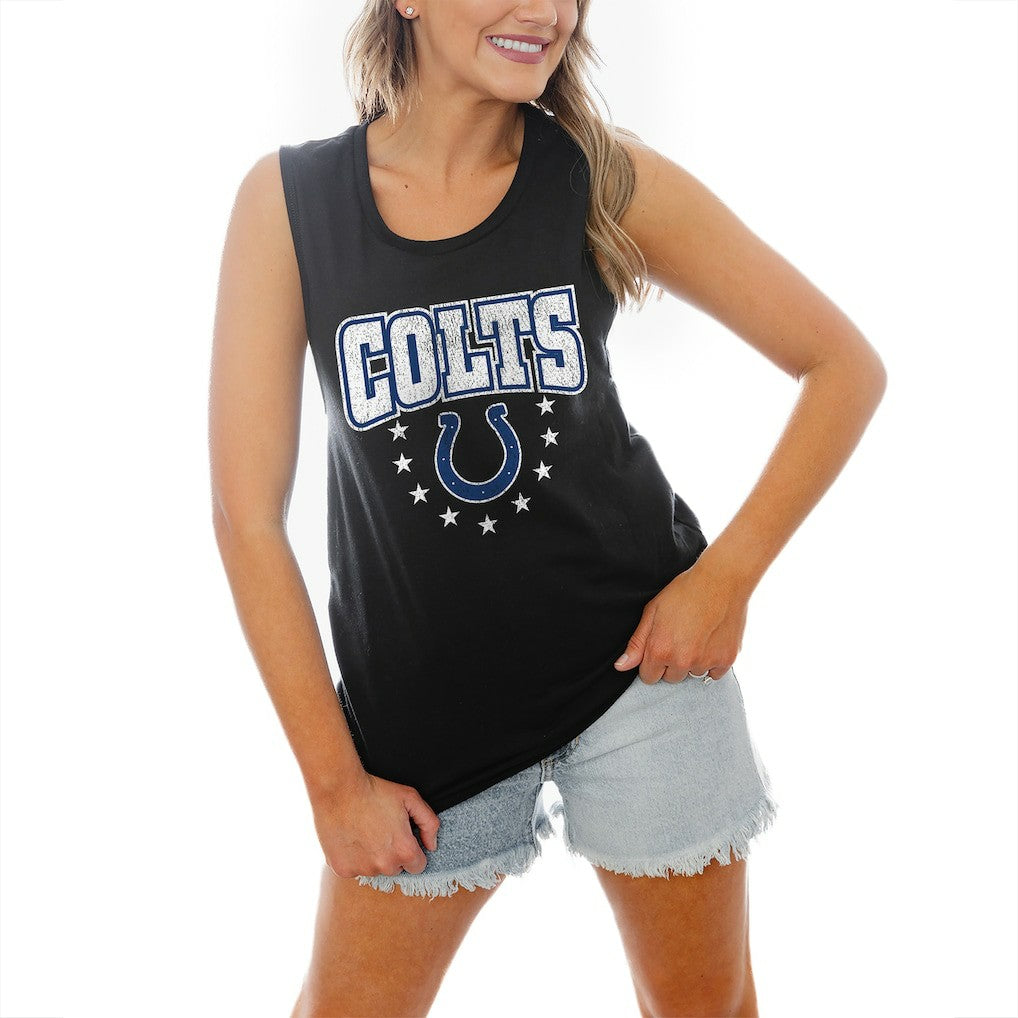 Gameday Couture Women's Baby You're A Star Racerback Scoop Neck Tapered Tank Top - Indianapolis Colts Tops