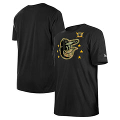 Black Baltimore Orioles New Era 2024 Armed Forces Day T-Shirt