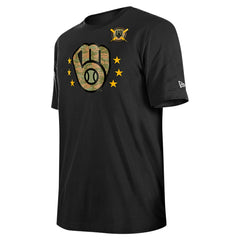 Black Milwaukee Brewers New Era 2024 Armed Forces Day T-Shirt