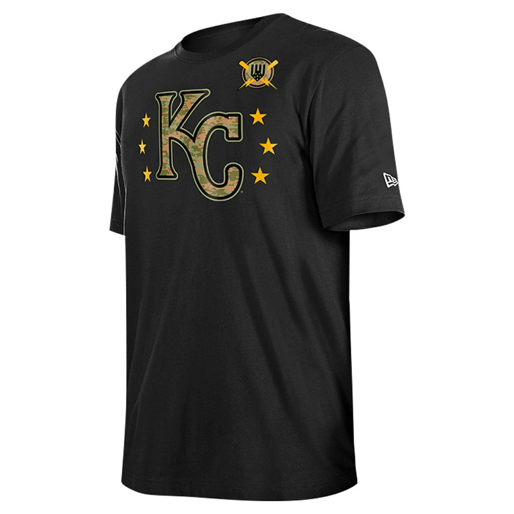 Black Kansas City Royals New Era 2024 Armed Forces Day T-Shirt