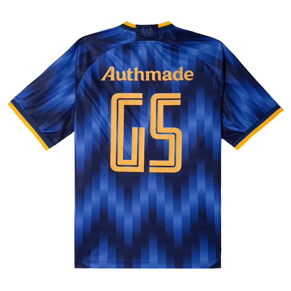 Golden State Warriors Authmade x NBA Soccer Kit Fashion Jersey sale