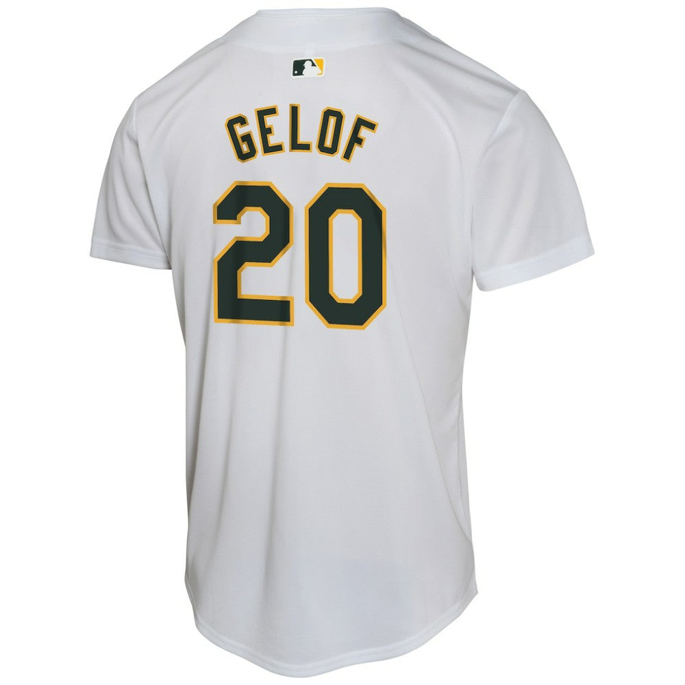 Gray Zack Gelof Athletics Nike Youth Home Game Player Jersey