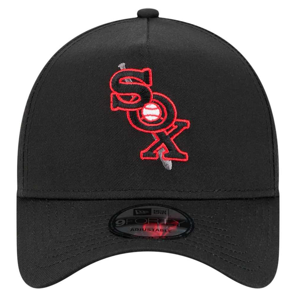Black Chicago White Sox New Era Tonal Pop 9FORTY A-Frame Adjustable Hat