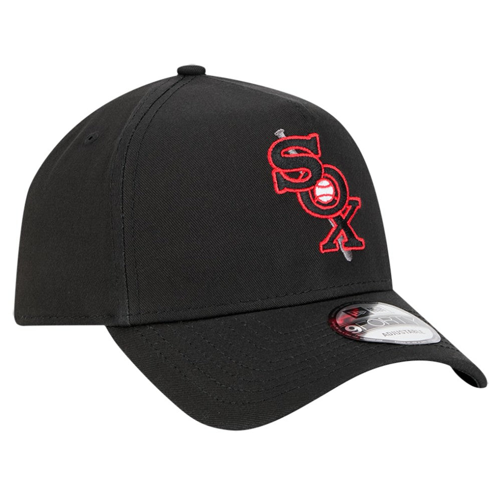 Black Chicago White Sox New Era Tonal Pop 9FORTY A-Frame Adjustable Hat