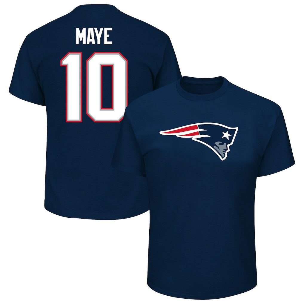 Drake Maye  Big & Tall Player Name & Number T-Shirt - New England Patriots T-shirts