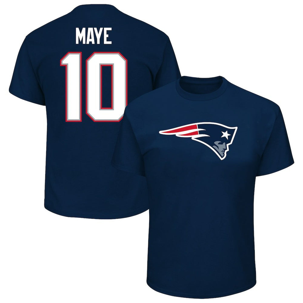 Drake Maye  Big & Tall Player Name & Number T-Shirt - New England Patriots T-shirts