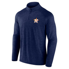 Navy Houston Astros Fanatics Head-to-Head Raglan Quarter-Zip Jacket