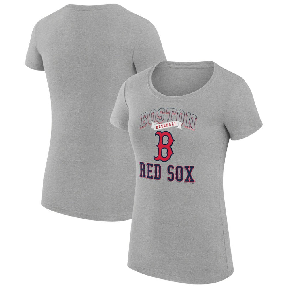 Heather Gray Boston Red Sox G-III 4Her by Carl Banks Women's Super-Slim Fit Lightweight Team Logo Graphic T-Shirt