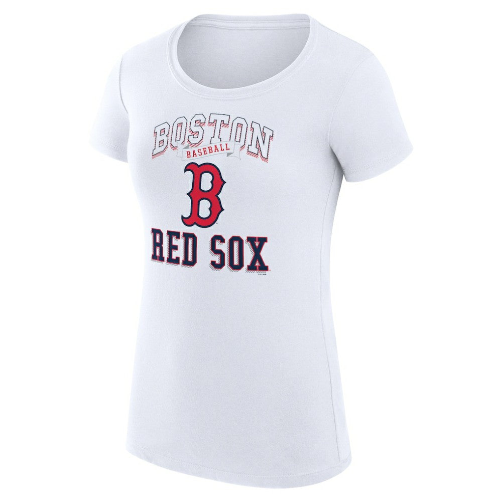 White Boston Red Sox G-III 4Her by Carl Banks Women's Super-Slim Fit Lightweight Team Logo Graphic T-Shirt