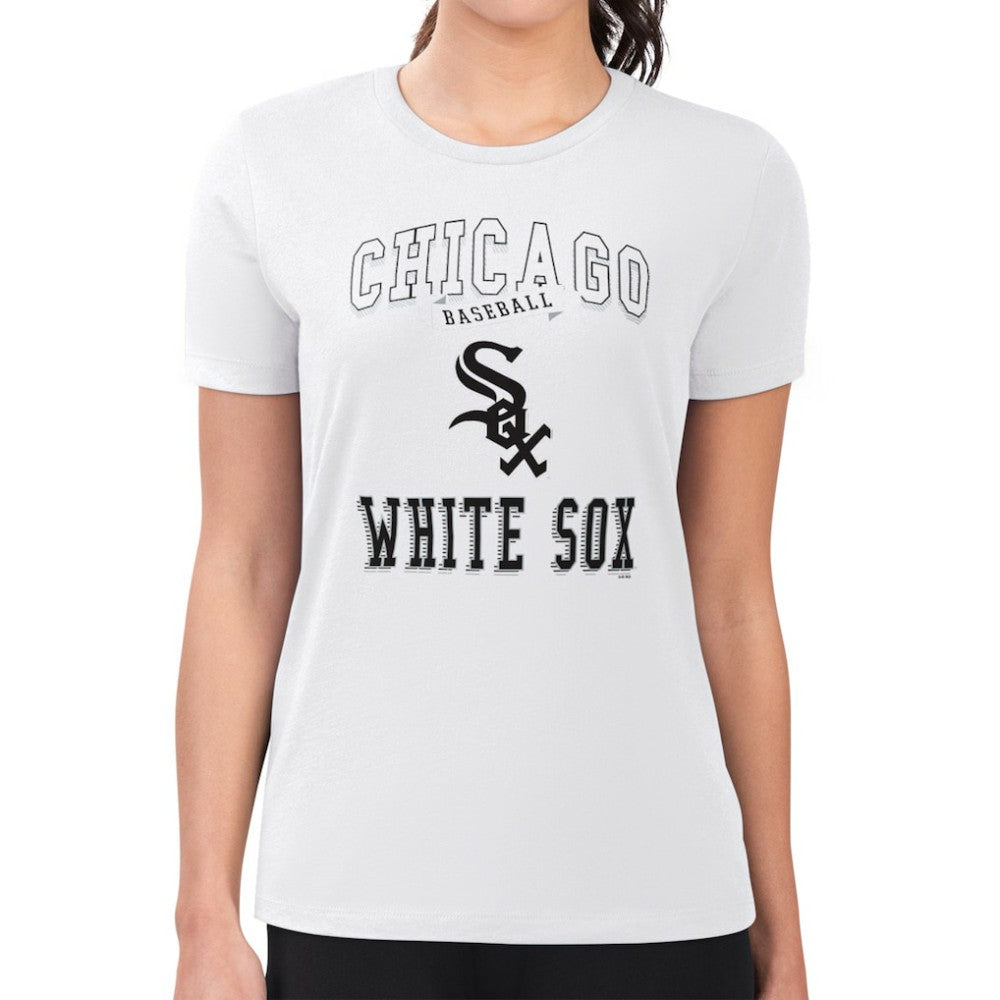 White Chicago White Sox G-III 4Her by Carl Banks Women's Super-Slim Fit Lightweight Team Logo Graphic T-Shirt