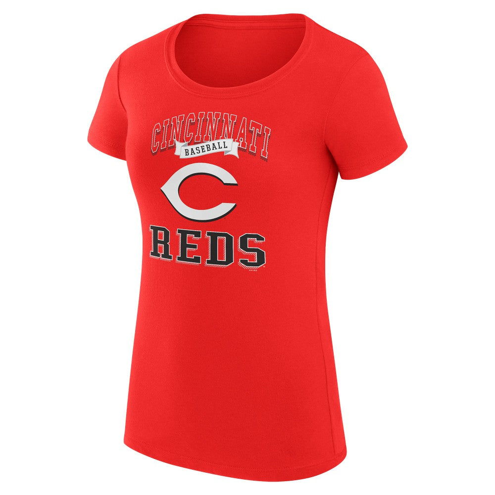 Red Cincinnati Reds G-III 4Her by Carl Banks Women's Super-Slim Fit Lightweight Team Logo Graphic T-Shirt