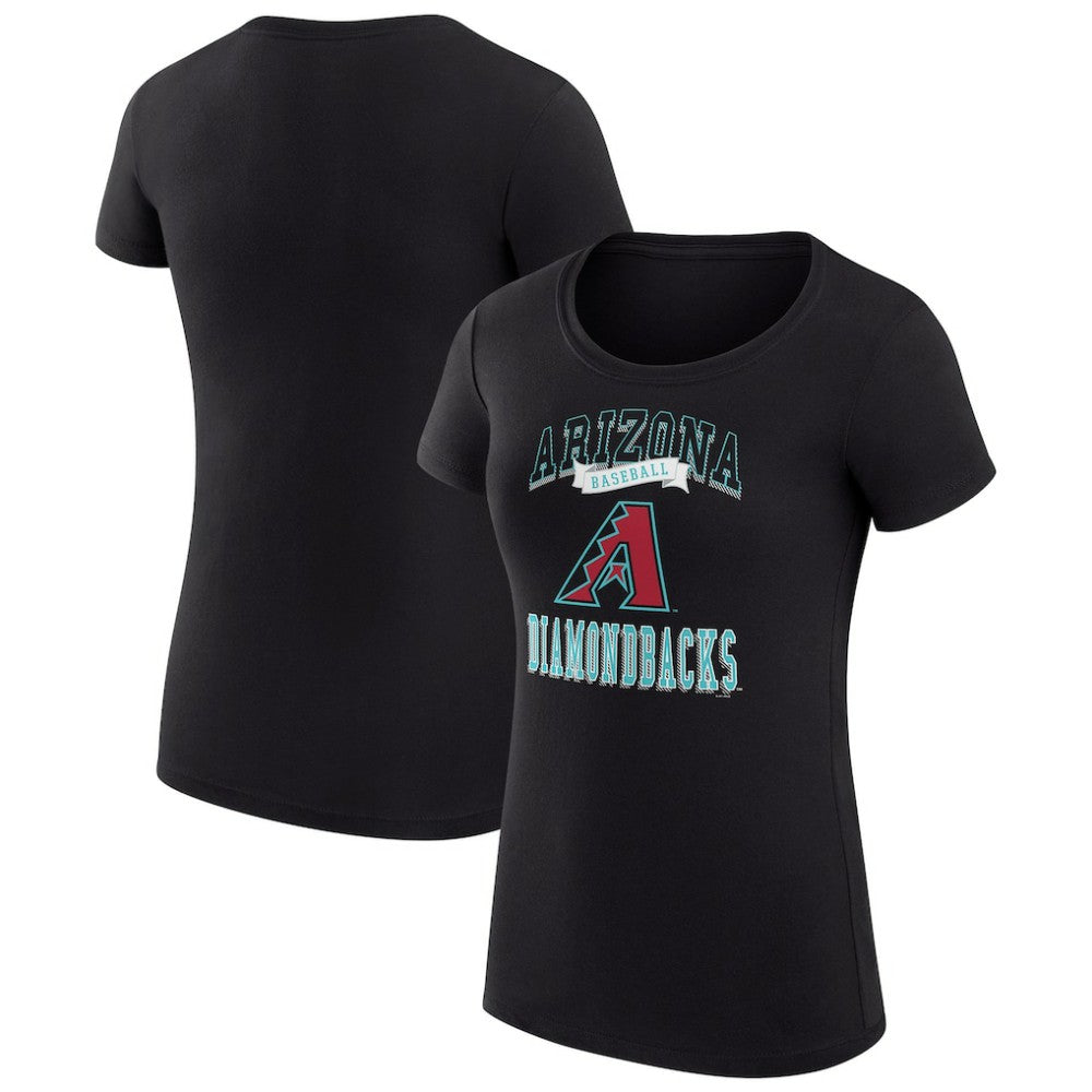 Black Arizona Diamondbacks G-III 4Her by Carl Banks Women's Super-Slim Fit Lightweight Team Logo Graphic T-Shirt