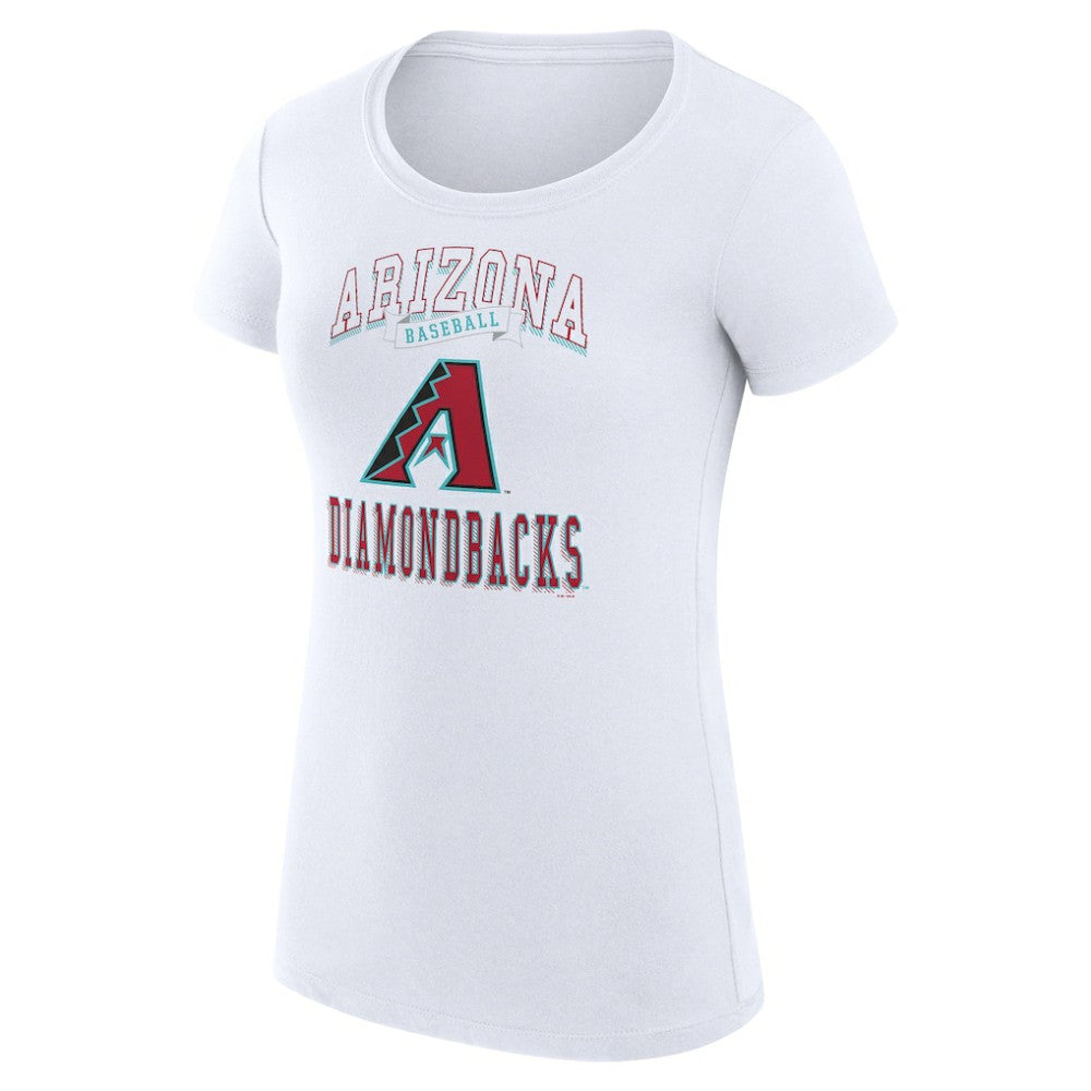 White Arizona Diamondbacks G-III 4Her by Carl Banks Women's Super-Slim Fit Lightweight Team Logo Graphic T-Shirt