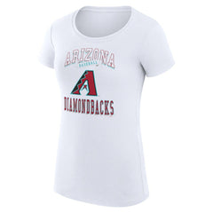 White Arizona Diamondbacks G-III 4Her by Carl Banks Women's Super-Slim Fit Lightweight Team Logo Graphic T-Shirt