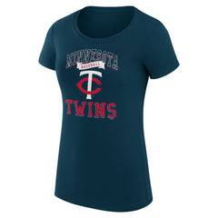 Navy Minnesota Twins G-III 4Her by Carl Banks Women's Super-Slim Fit Lightweight Team Logo Graphic T-Shirt