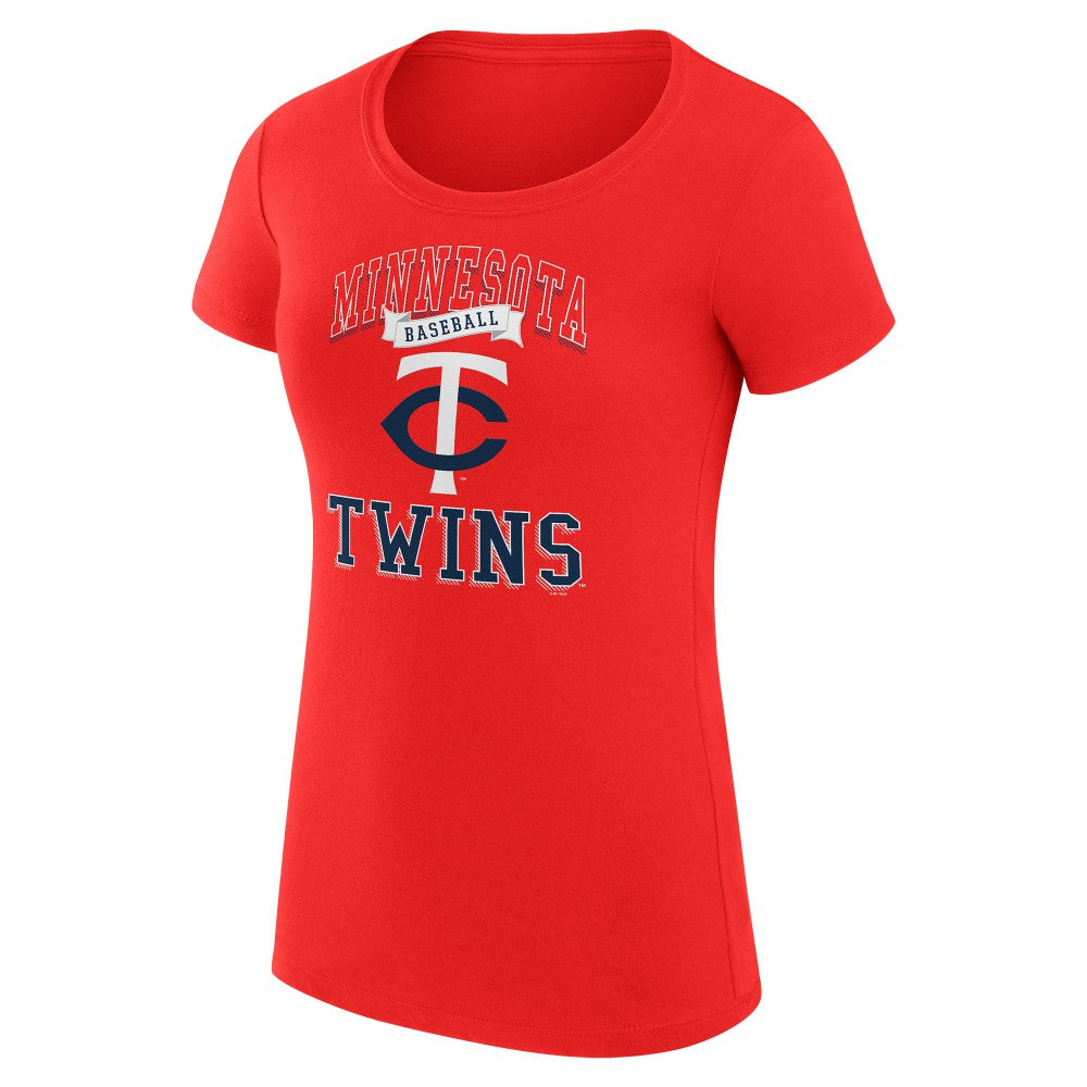 Red Minnesota Twins G-III 4Her by Carl Banks Women's Super-Slim Fit Lightweight Team Logo Graphic T-Shirt