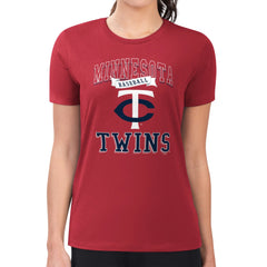 Red Minnesota Twins G-III 4Her by Carl Banks Women's Super-Slim Fit Lightweight Team Logo Graphic T-Shirt