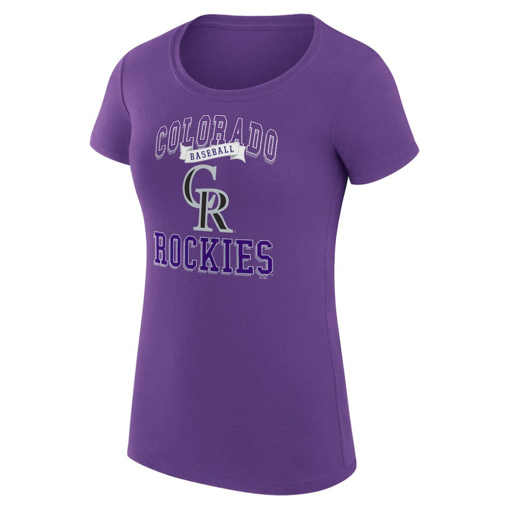 Purple Colorado Rockies G-III 4Her by Carl Banks Women's Super-Slim Fit Lightweight Team Logo Graphic T-Shirt