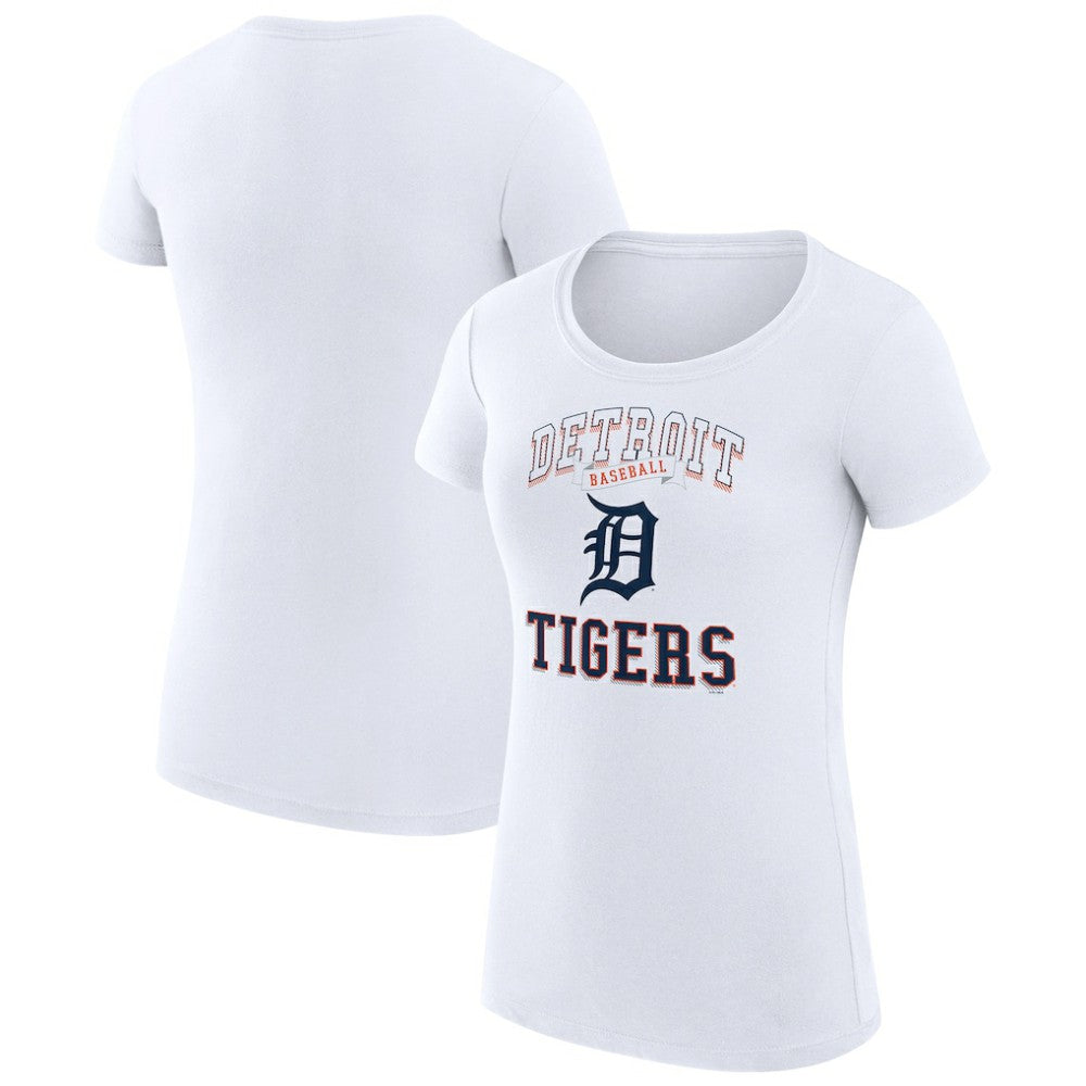 White Detroit Tigers G-III 4Her by Carl Banks Women's Super-Slim Fit Lightweight Team Logo Graphic T-Shirt