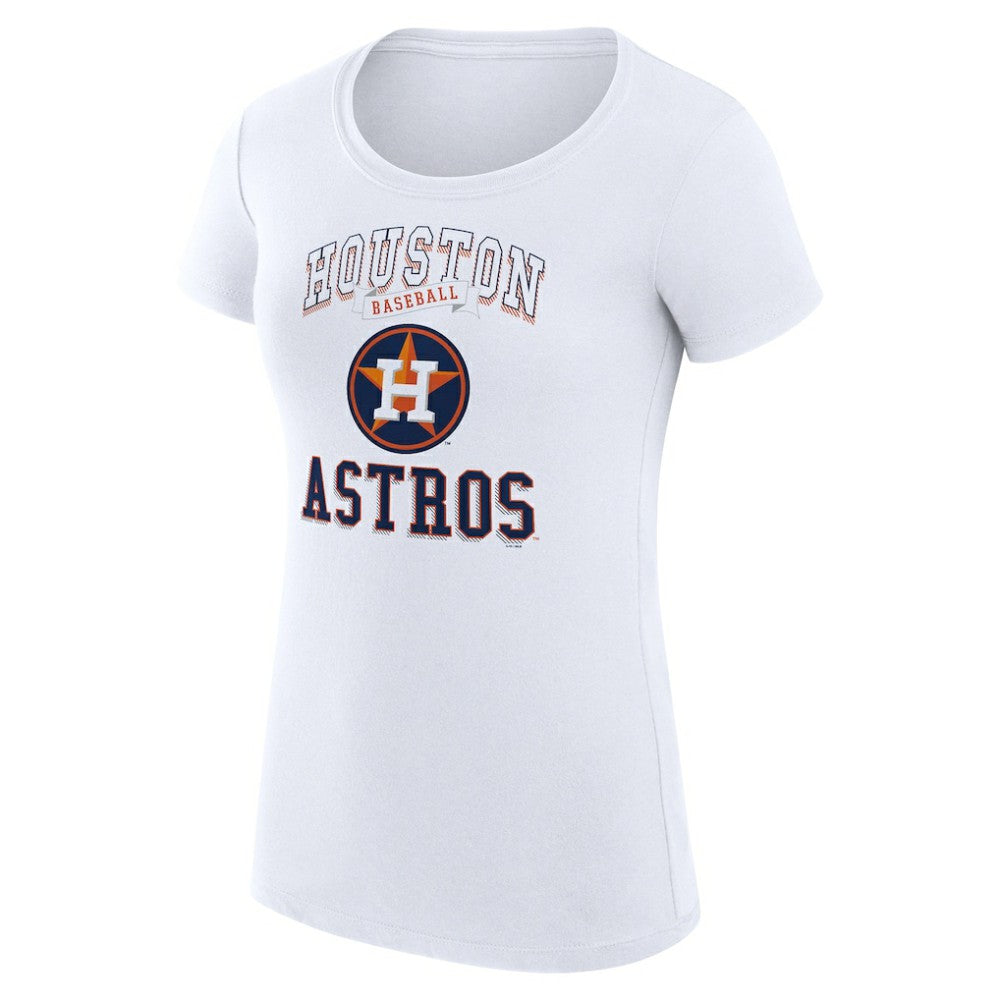 White Houston Astros G-III 4Her by Carl Banks Women's Super-Slim Fit Lightweight Team Logo Graphic T-Shirt
