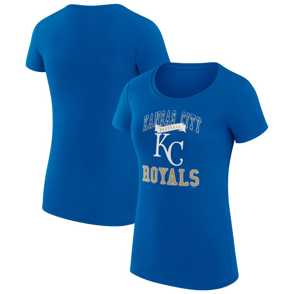 Royal Kansas City Royals G-III 4Her by Carl Banks Women's Super-Slim Fit Lightweight Team Logo Graphic T-Shirt
