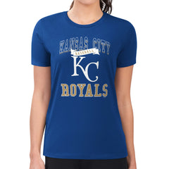 Royal Kansas City Royals G-III 4Her by Carl Banks Women's Super-Slim Fit Lightweight Team Logo Graphic T-Shirt