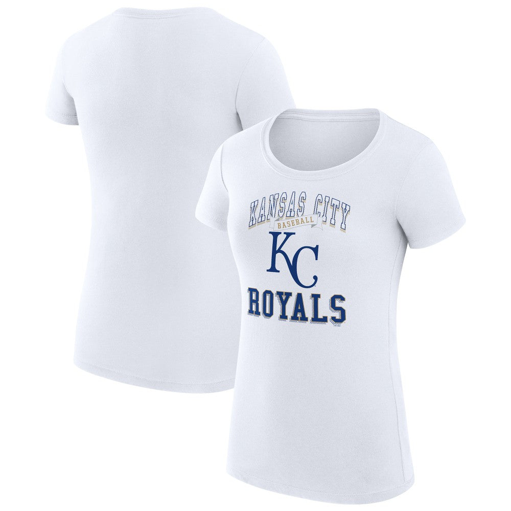 White Kansas City Royals G-III 4Her by Carl Banks Women's Super-Slim Fit Lightweight Team Logo Graphic T-Shirt