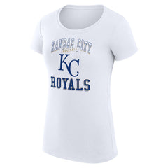 White Kansas City Royals G-III 4Her by Carl Banks Women's Super-Slim Fit Lightweight Team Logo Graphic T-Shirt