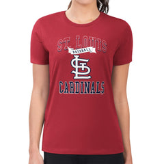 Red St. Louis Cardinals G-III 4Her by Carl Banks Women's Super-Slim Fit Lightweight Team Logo Graphic T-Shirt