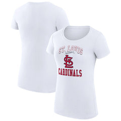 White St. Louis Cardinals G-III 4Her by Carl Banks Women's Super-Slim Fit Lightweight Team Logo Graphic T-Shirt