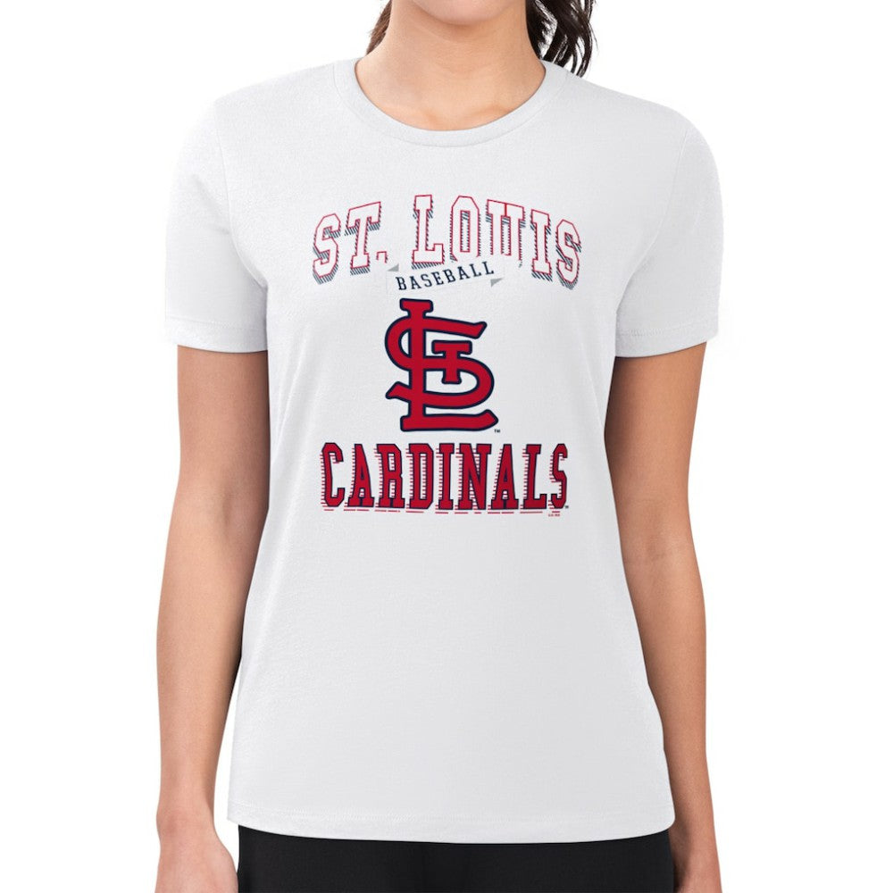 White St. Louis Cardinals G-III 4Her by Carl Banks Women's Super-Slim Fit Lightweight Team Logo Graphic T-Shirt