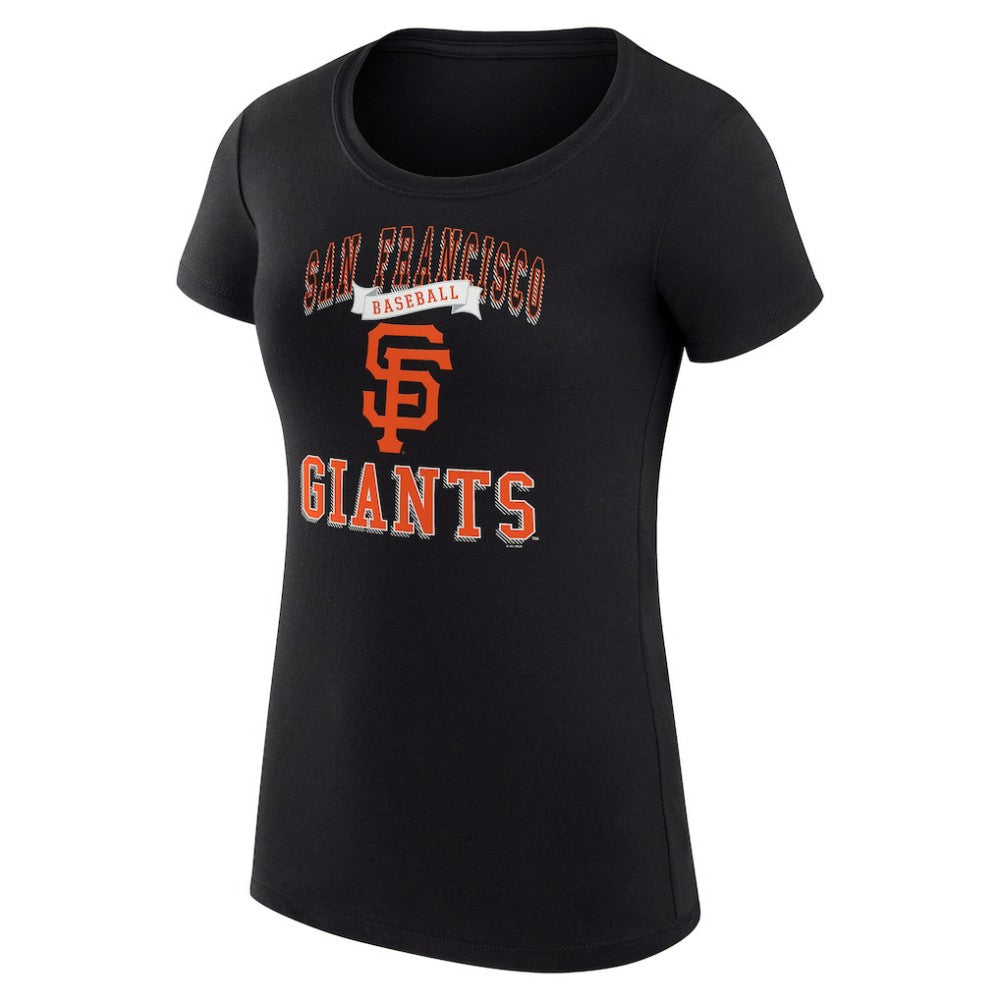 Black San Francisco Giants G-III 4Her by Carl Banks Women's Super-Slim Fit Lightweight Team Logo Graphic T-Shirt