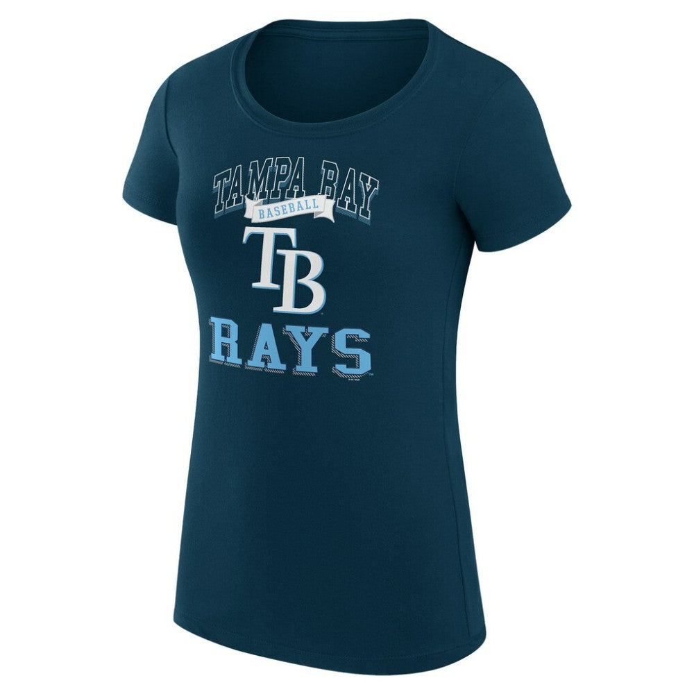 Navy Tampa Bay Rays G-III 4Her by Carl Banks Women's Super-Slim Fit Lightweight Team Logo Graphic T-Shirt