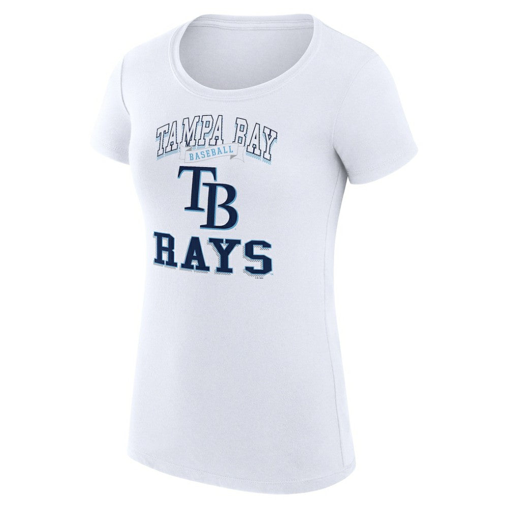 White Tampa Bay Rays G-III 4Her by Carl Banks Women's Super-Slim Fit Lightweight Team Logo Graphic T-Shirt