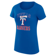 Royal Texas Rangers G-III 4Her by Carl Banks Women's Super-Slim Fit Lightweight Team Logo Graphic T-Shirt