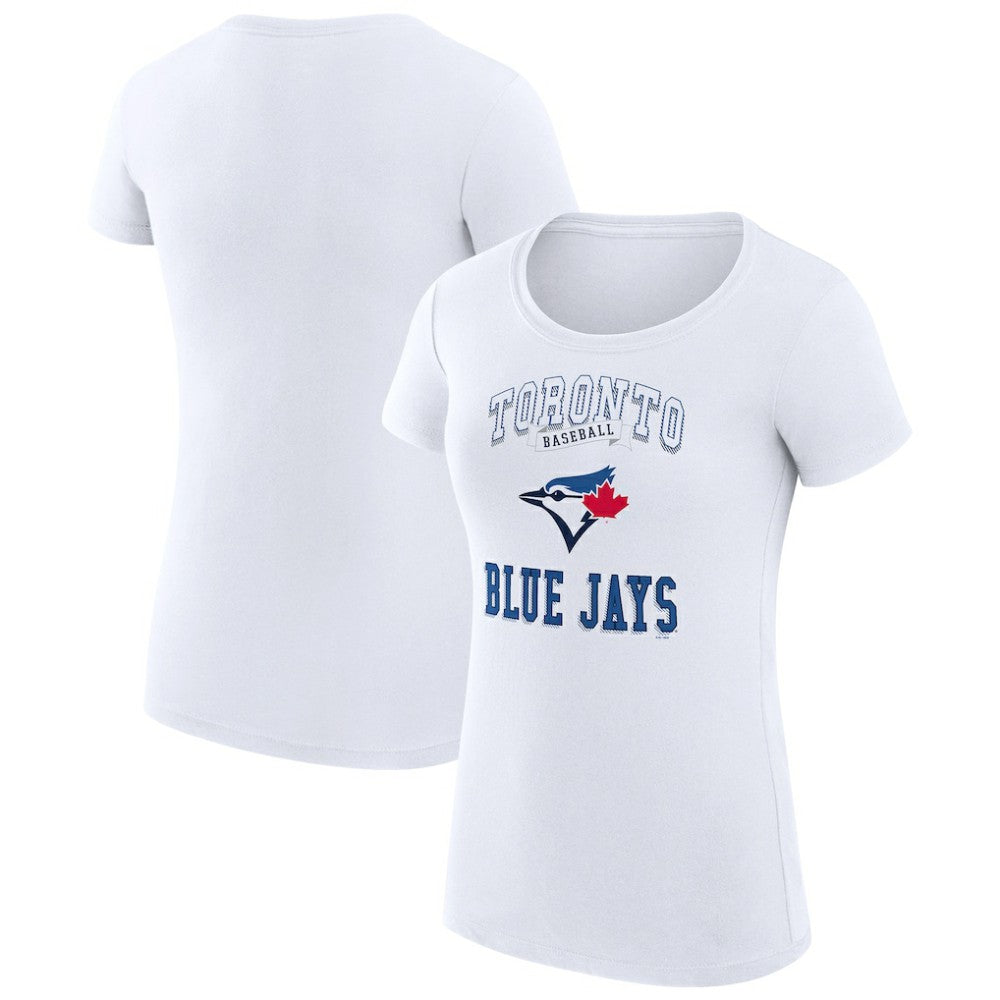 White Toronto Blue Jays G-III 4Her by Carl Banks Women's Super-Slim Fit Lightweight Team Logo Graphic T-Shirt