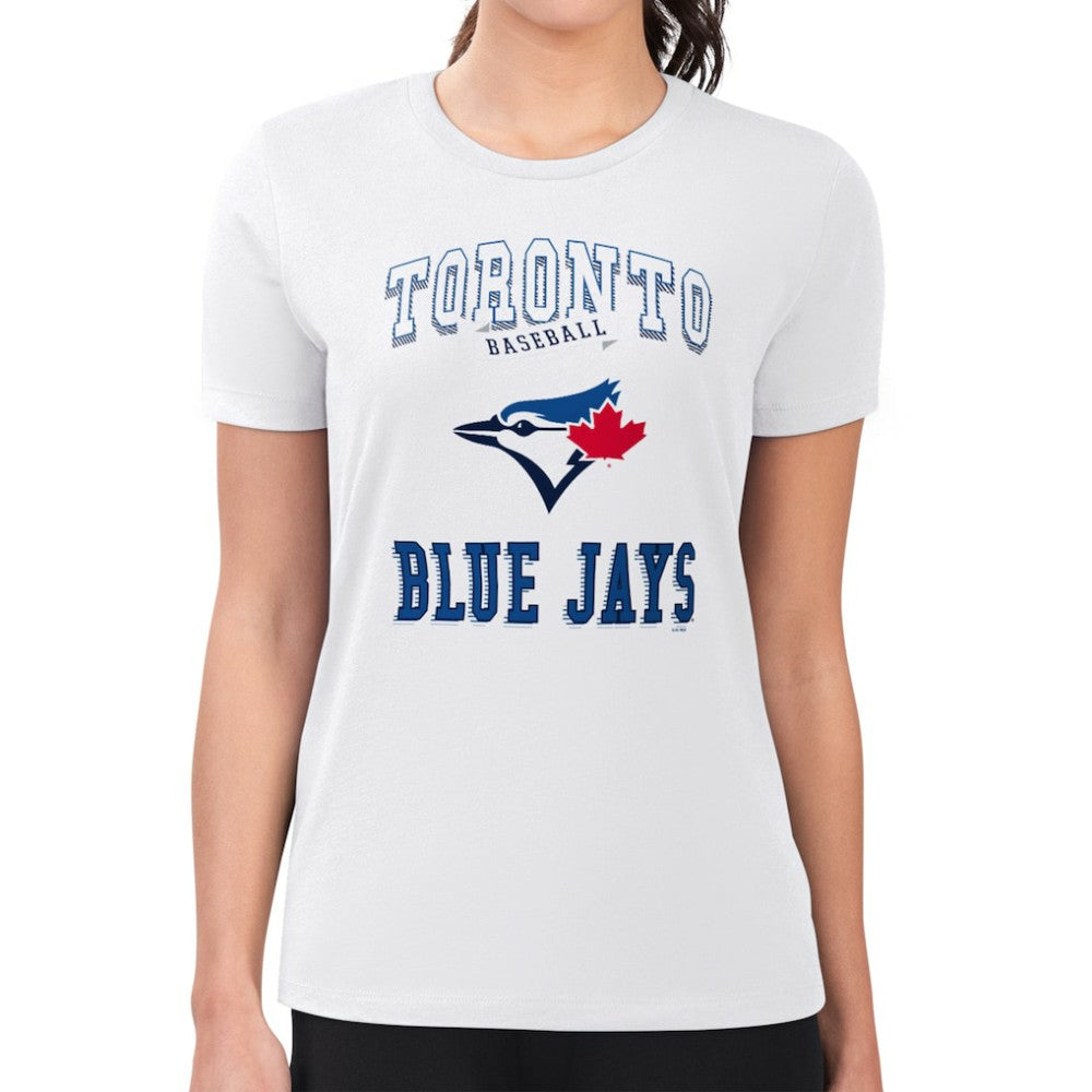 White Toronto Blue Jays G-III 4Her by Carl Banks Women's Super-Slim Fit Lightweight Team Logo Graphic T-Shirt