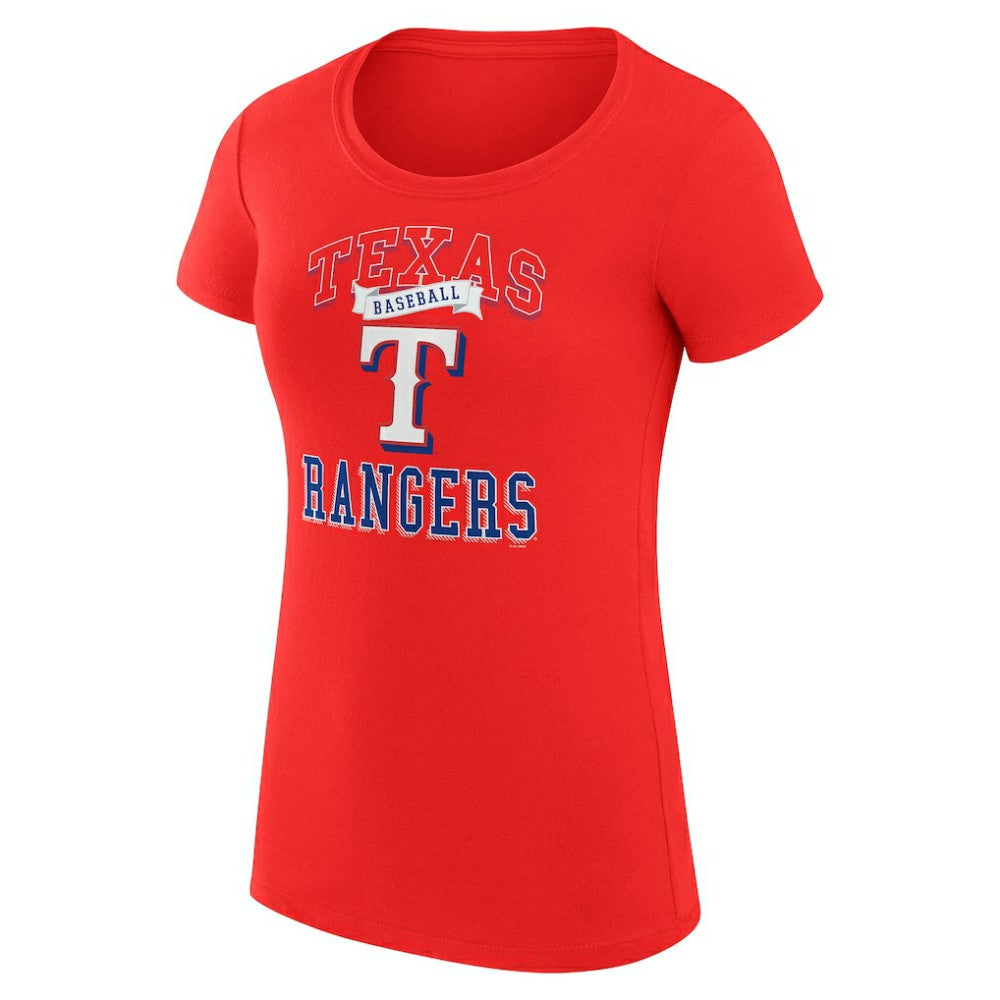 Red Texas Rangers G-III 4Her by Carl Banks Women's Super-Slim Fit Lightweight Team Logo Graphic T-Shirt