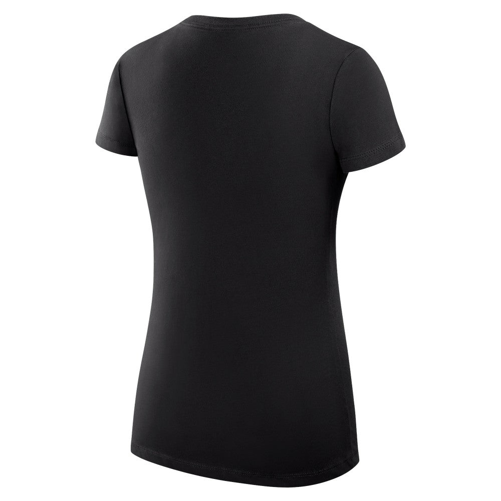 Black Cincinnati Reds G-III 4Her by Carl Banks Women's Super-Slim Fit Lightweight Team Logo Graphic V-Neck T-Shirt
