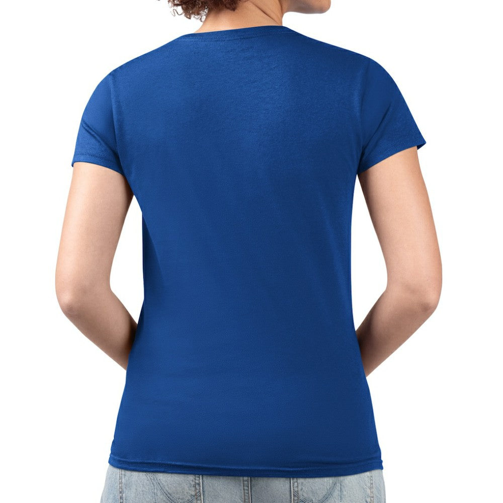 Royal Philadelphia Phillies G-III 4Her by Carl Banks Women's Super-Slim Fit Lightweight Team Logo Graphic V-Neck T-Shirt