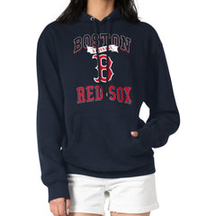 Navy Boston Red Sox G-III 4Her by Carl Banks Women's Team Logo Graphic Fleece Pullover Hoodie