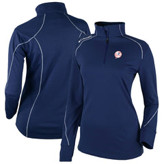 Navy New York Yankees Columbia Women's Cooperstown Collection Shotgun 2.0 Omni-Wick Quarter-Zip Top - Navy