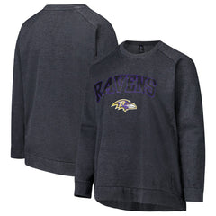 Profile Women's Plus Size Acid Wash Raglan Sweatshirt - Baltimore Ravens Sweatshirts