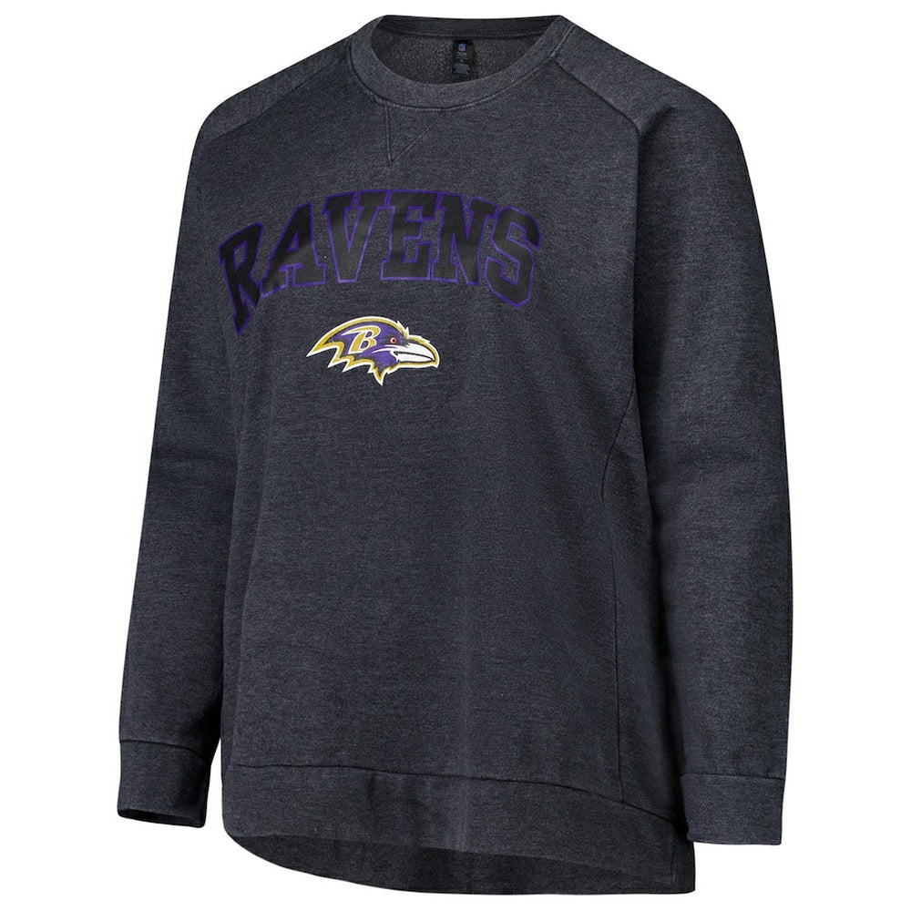 Profile Women's Plus Size Acid Wash Raglan Sweatshirt - Baltimore Ravens Sweatshirts